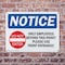 Signmission Only Employees Beyond This Point! OSHA Notice Sign, Plastic, 14in W x 10in L, 2PK OS-2PACK-NS-P-1014-L-16995 - alternate 3